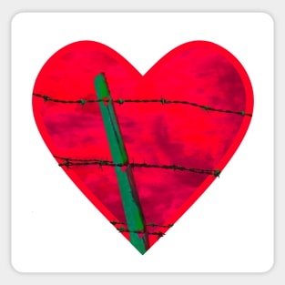 "Guarded" heart image products Sticker